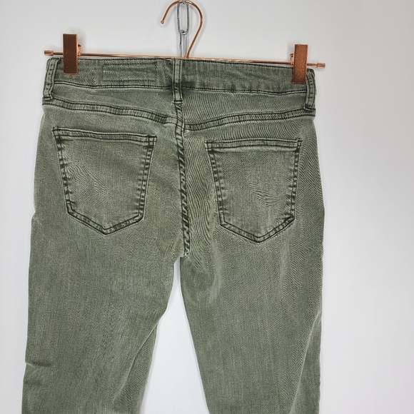 Pistola Audrey Pants Moto Detail Skinny Knit Olive Green Size 26 - Picture 6 of 10